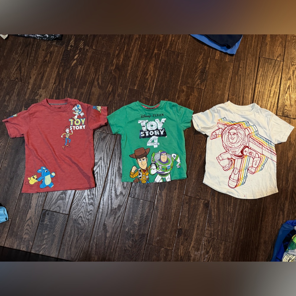 Toy Story Character Tee Bundle - Buzz & Woody Graphic Shirts